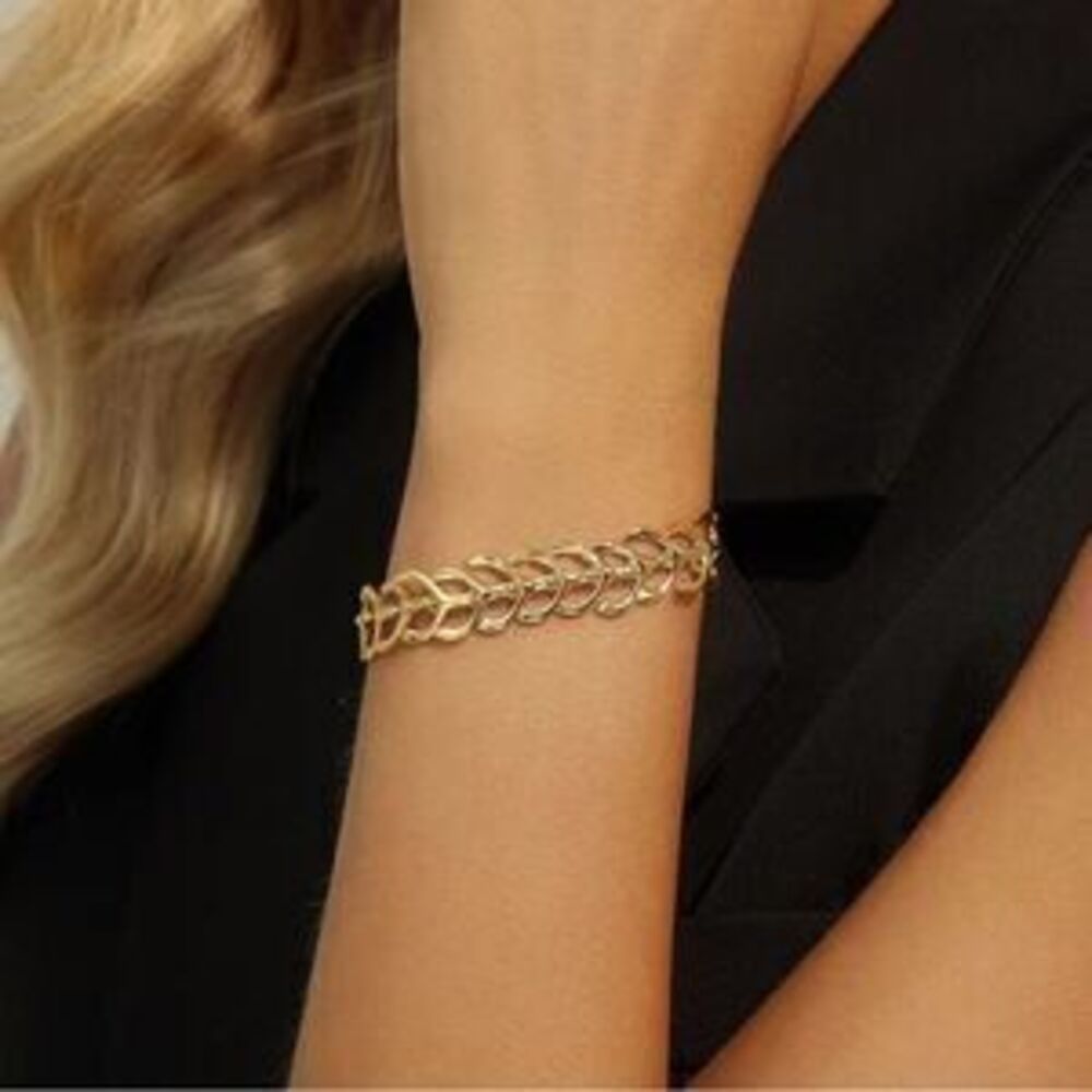 NEW?18k Gold Plated Wishbone Bracelet